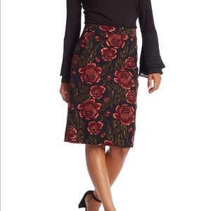 Floral pencil skirt